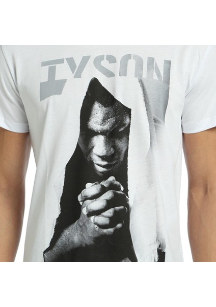 Mike Tyson Boks Beyaz Erkek T-Shirt