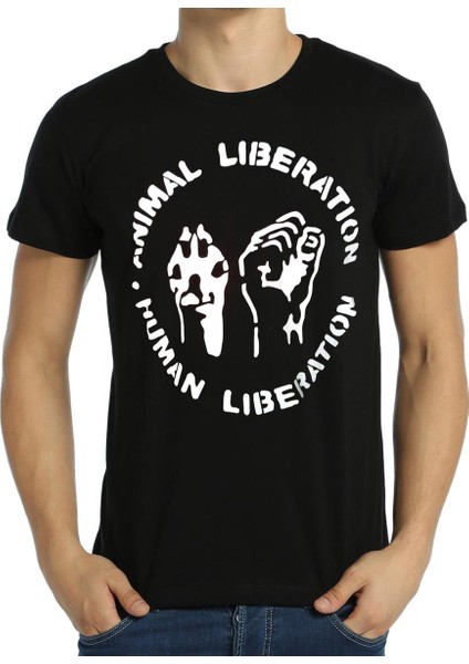 Animal Liberation Siyah Erkek T-Shirt