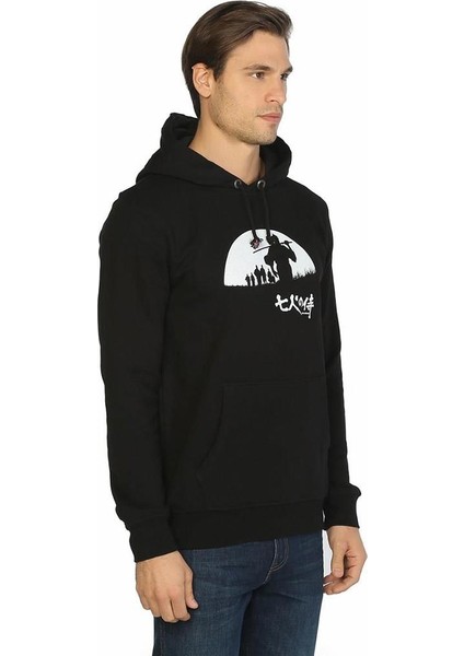 Seven Samurai Siyah Erkek Kapüşonlu Sweatshirt modelleri