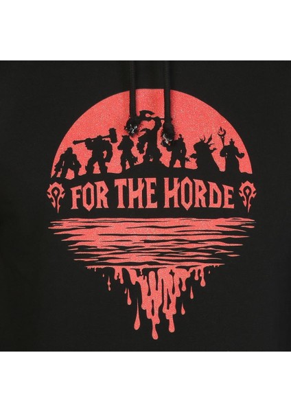 Wow Warcraft Siyah Kapüşonlu Erkek Sweatshirt