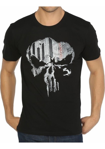 The Punisher Siyah Erkek T-Shirt