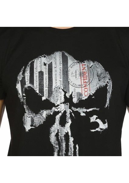The Punisher Siyah Erkek T-Shirt