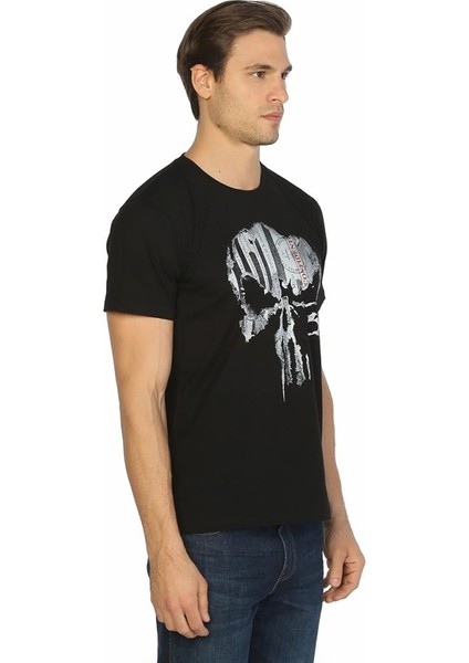 The Punisher Siyah Erkek T-Shirt