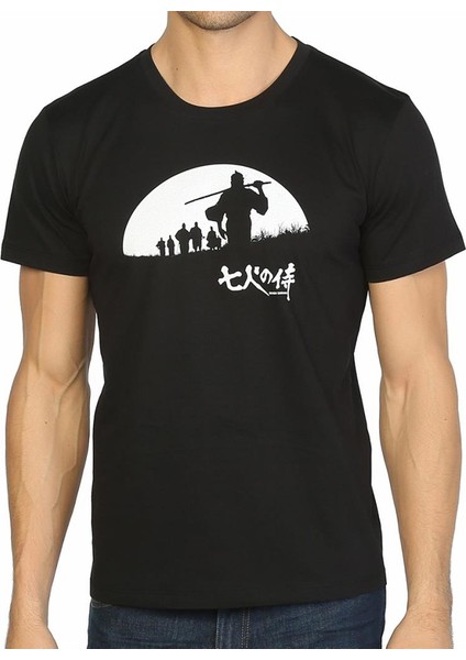 Seven Samurai Siyah Erkek T-Shirt