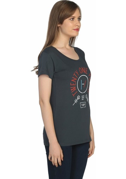 Twenty One Pilots Blurryface Füme Kadın T-Shirt modelleri