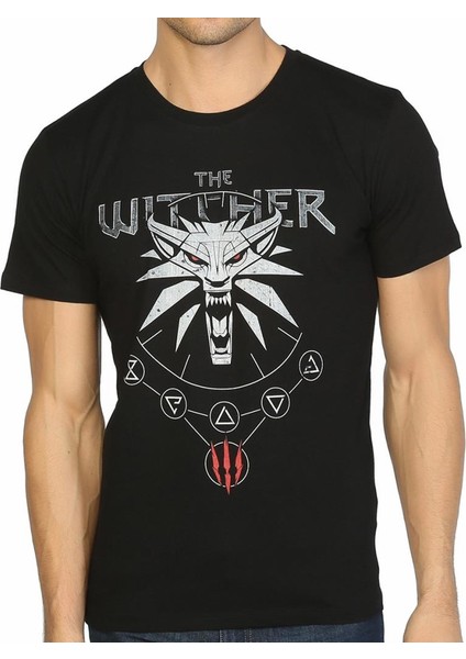 The Witcher Wild Hunt Siyah Erkek T-Shirt
