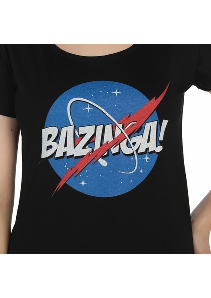 Big Bang Theory Nasa Siyah Kadın T-Shirt fiyatları