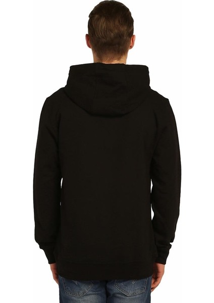 Ac/Dc Siyah Kapüşonlu Erkek Sweatshirt