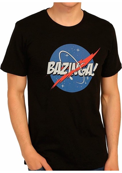 Big Bang Theory Nasa Siyah Erkek T-Shirt