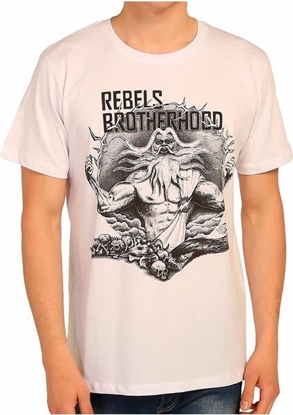İsyankar Zeus Beyaz Erkek T-Shirt