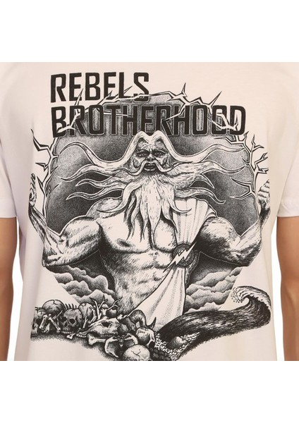 İsyankar Zeus Beyaz Erkek T-Shirt