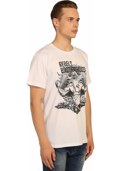 İsyankar Zeus Beyaz Erkek T-Shirt