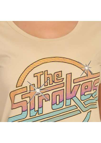 The Strokes Retro Krem Kadın T-Shirt fiyatları