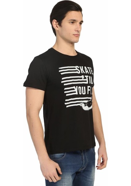 Skate Penguen Siyah Erkek T-Shirt modelleri