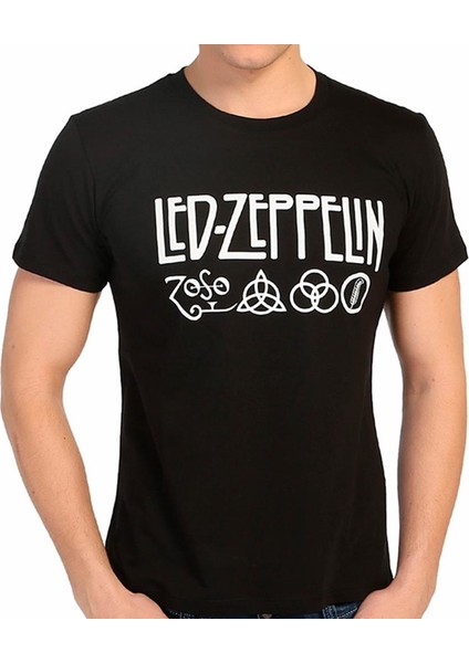 Led Zeppelin Siyah Erkek T-Shirt