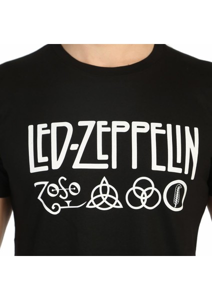 Led Zeppelin Siyah Erkek T-Shirt