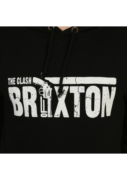 Clash Siyah Kapüşonlu Erkek Sweatshirt