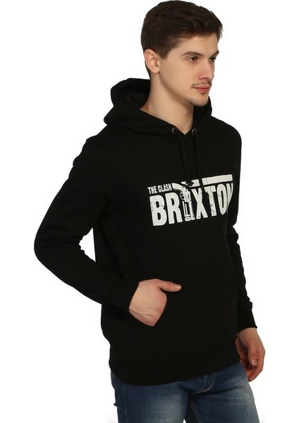 Clash Siyah Kapüşonlu Erkek Sweatshirt
