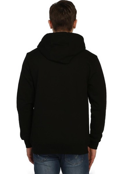 Clash Siyah Kapüşonlu Erkek Sweatshirt