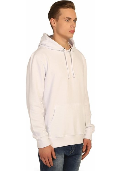 Beyaz Kapüşonlu Erkek Sweatshirt Hoodie fiyatları