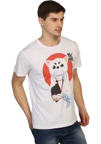 Gintama Beyaz Erkek T-Shirt