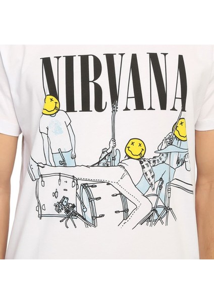 Nirvana Kurt Cobain Beyaz Erkek T-Shirt