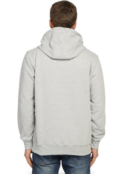 90'Lar Alternative Gri Kapüşonlu Erkek Sweatshirt