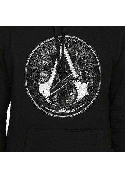 Assassin'S Creed Siyah Kapüşonlu Erkek Sweatshirt