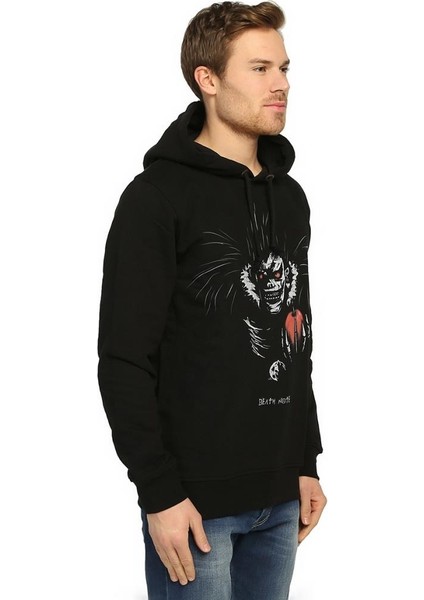 Death Note Ryuk Siyah Kapüşonlu Erkek Sweatshirt modelleri