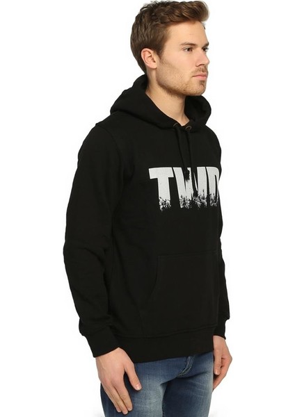 Walking Dead Siyah Kapüşonlu Erkek Sweatshirt Hoodie modelleri