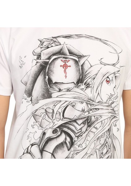 Fullmetal Alchemist Beyaz Erkek T-Shirt