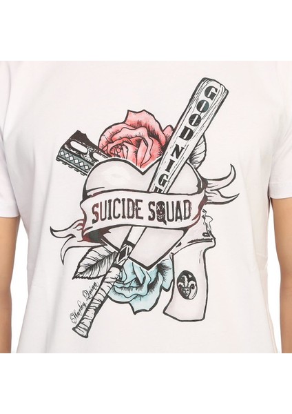 Suicide Squad Harley Quinn Beyaz Erkek T-Shirt fiyatları