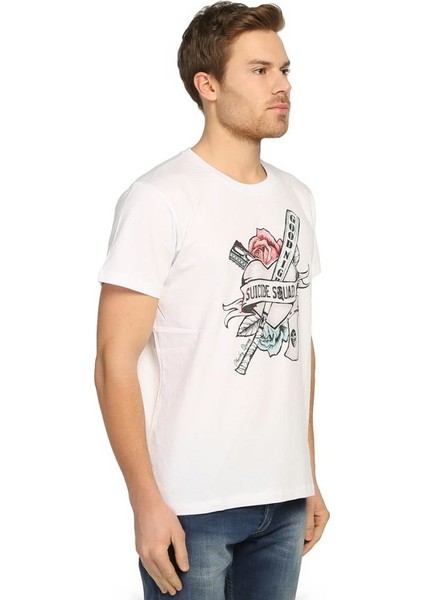 Suicide Squad Harley Quinn Beyaz Erkek T-Shirt fırsatları