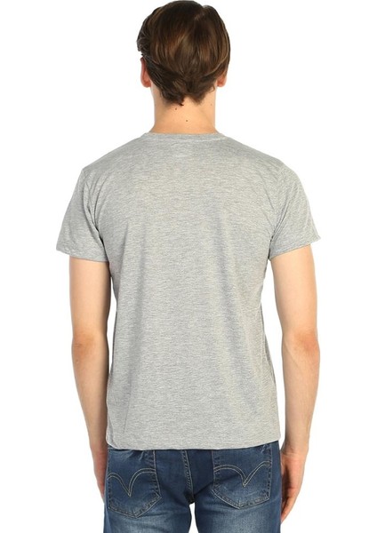 Charlie Chaplin Gri Erkek T-Shirt modelleri