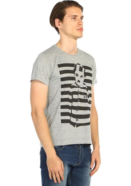 Charlie Chaplin Gri Erkek T-Shirt fırsatları