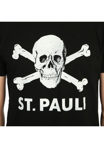St. Pauli Futbol Siyah Erkek T-Shirt