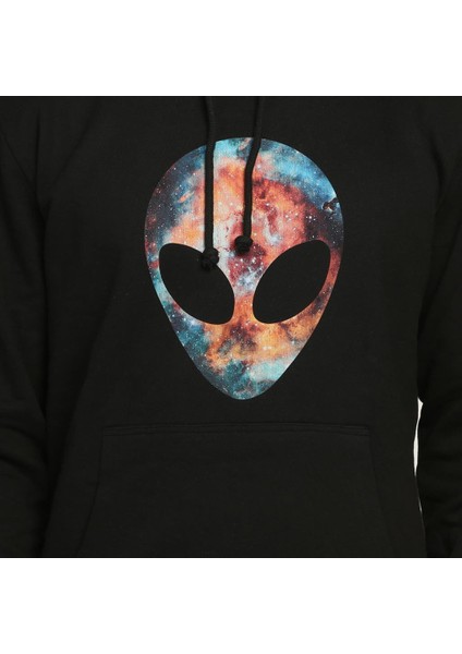 Alien Cosmos Siyah Kapüşonlu Erkek Sweatshirt Hoodie fiyatları