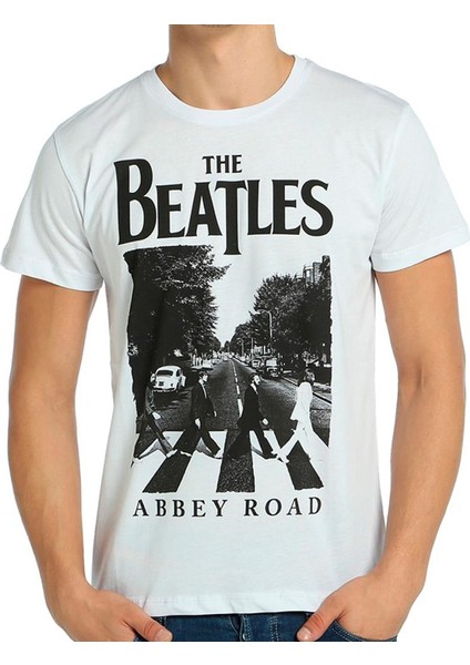 Beatles Beyaz Erkek T-Shirt