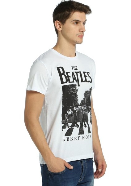 Beatles Beyaz Erkek T-Shirt