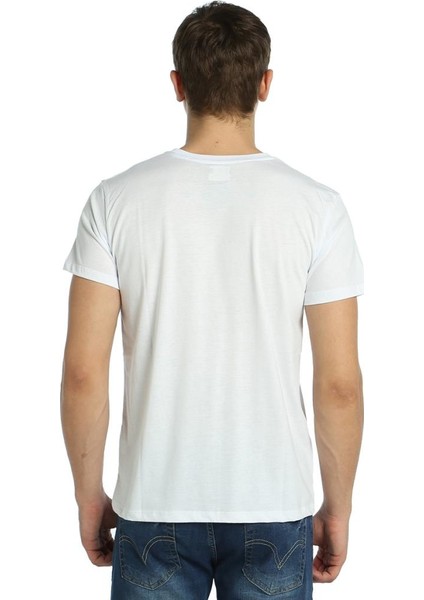 Yin Yang Kedi Beyaz Erkek T-Shirt