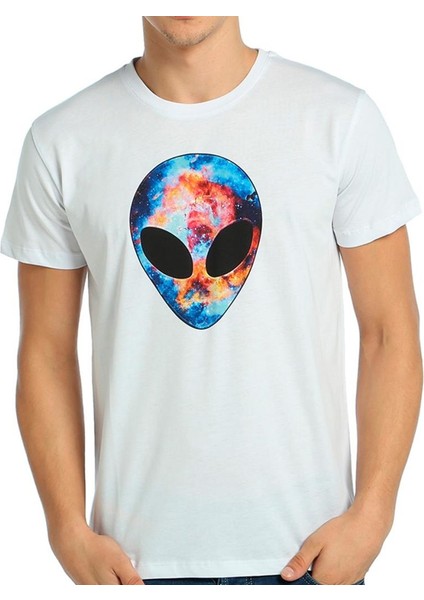 Alien Cosmos Beyaz Erkek T-Shirt