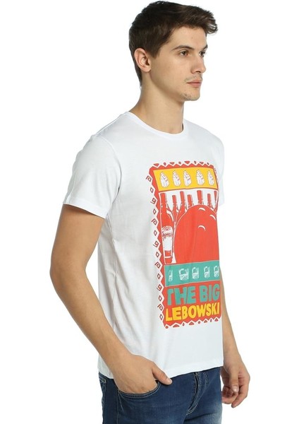 The Big Lebowski Beyaz Erkek T-Shirt fırsatları