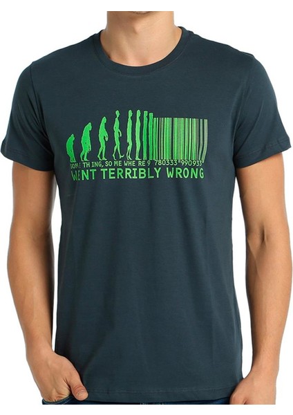 Barcode Füme Erkek T-Shirt