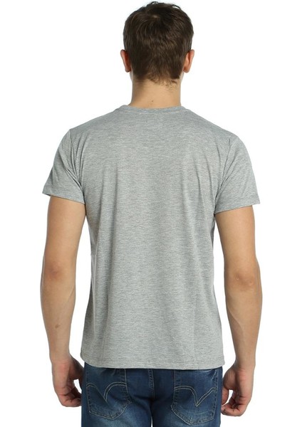 Alien Cosmos Gri Erkek T-Shirt