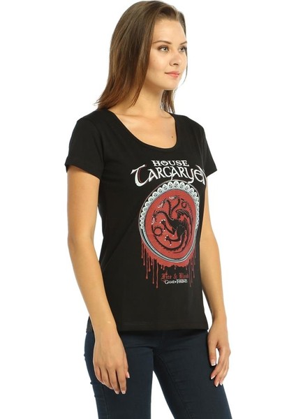 Game Of Thrones Siyah Kadın T-Shirt modelleri