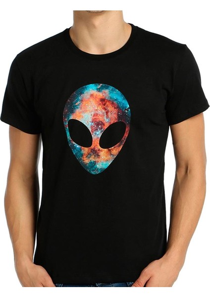 Alien Cosmos Siyah Erkek T-Shirt