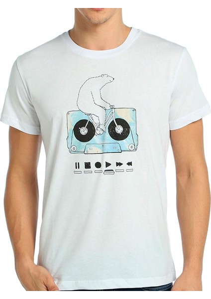 Work Hard Play Hard Beyaz Erkek T-Shirt