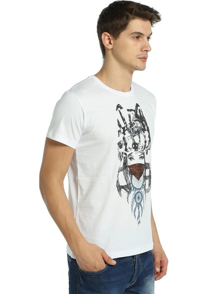 Wolf Girl Dreamcatcher Beyaz Erkek T-Shirt