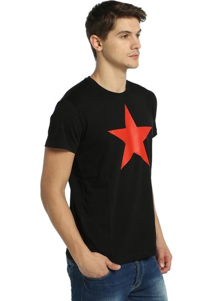 Kızılyıldız Siyah Erkek T-Shirt