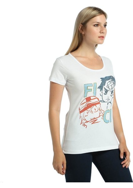 Flcl Fuli Culi Beyaz Kadın T-Shirt modelleri